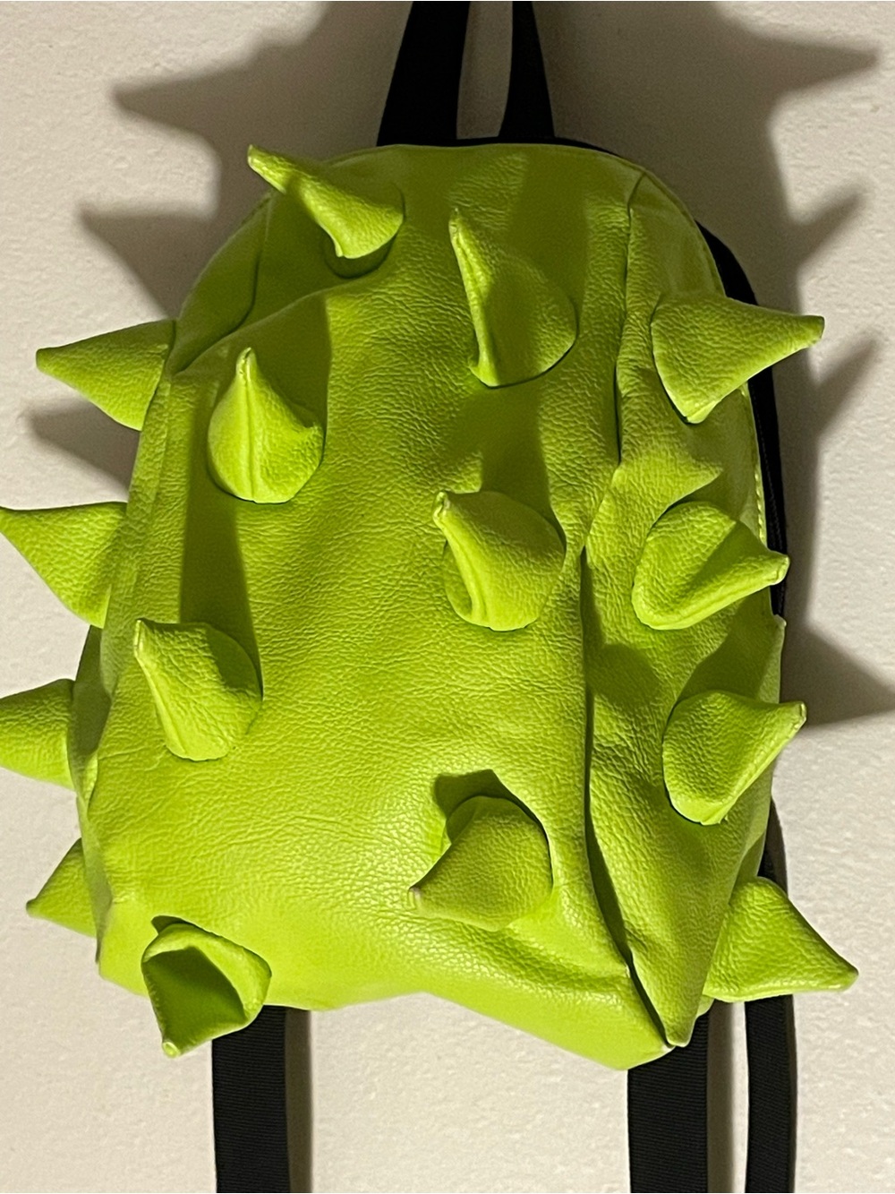 Kids Neon Green Spiked Backpack - Playful School Bag